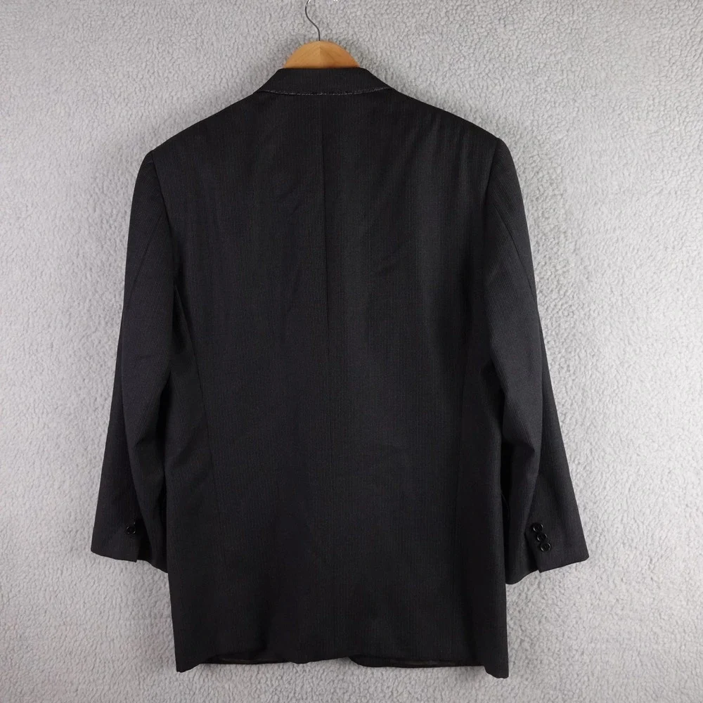Canali Mens Pinstripe Wool‎ Suit Jacket Blazer 52EU 42US Made in Italy Office